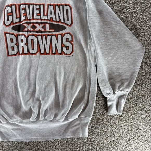 Vintage 90s Cleveland Browns Sweatshirt Mens Large Gray Champion‎ Reverse Weave - Picture 5 of 14